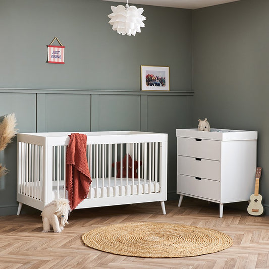 Obaby Maya 2 Piece Room Set - Nordic White