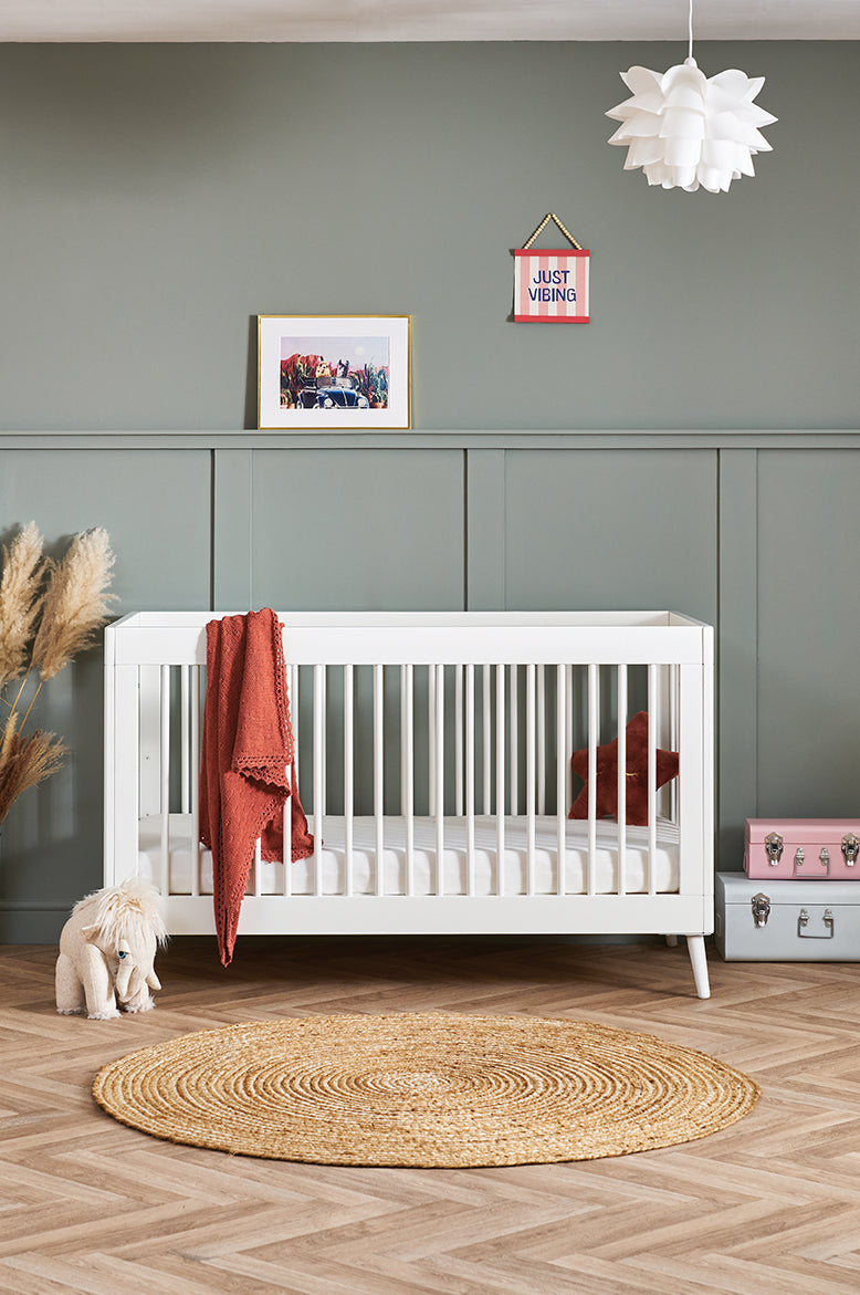 Obaby Maya Cot Bed - Nordic White