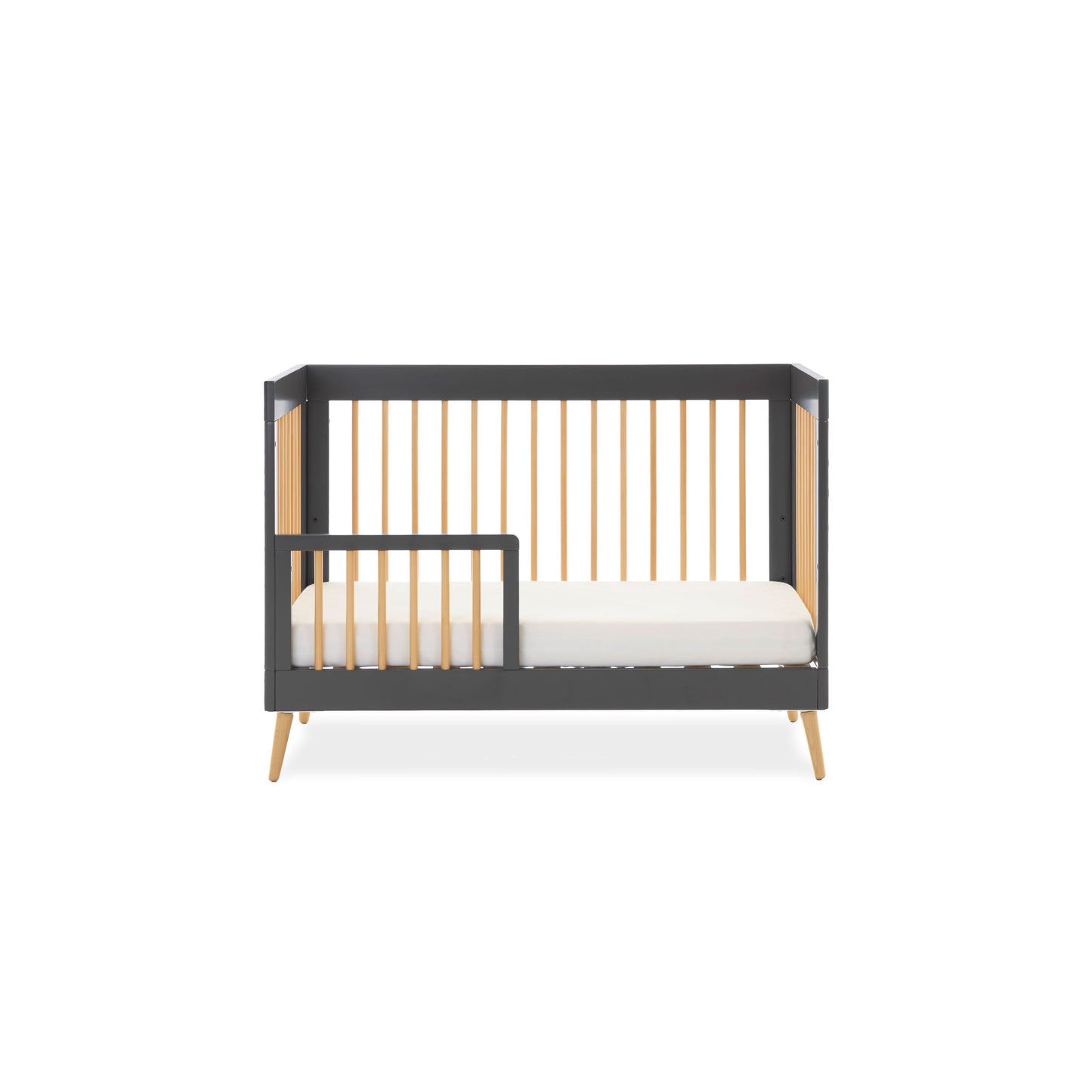 Obaby Maya Mini Cot Bed - Slate with Natural