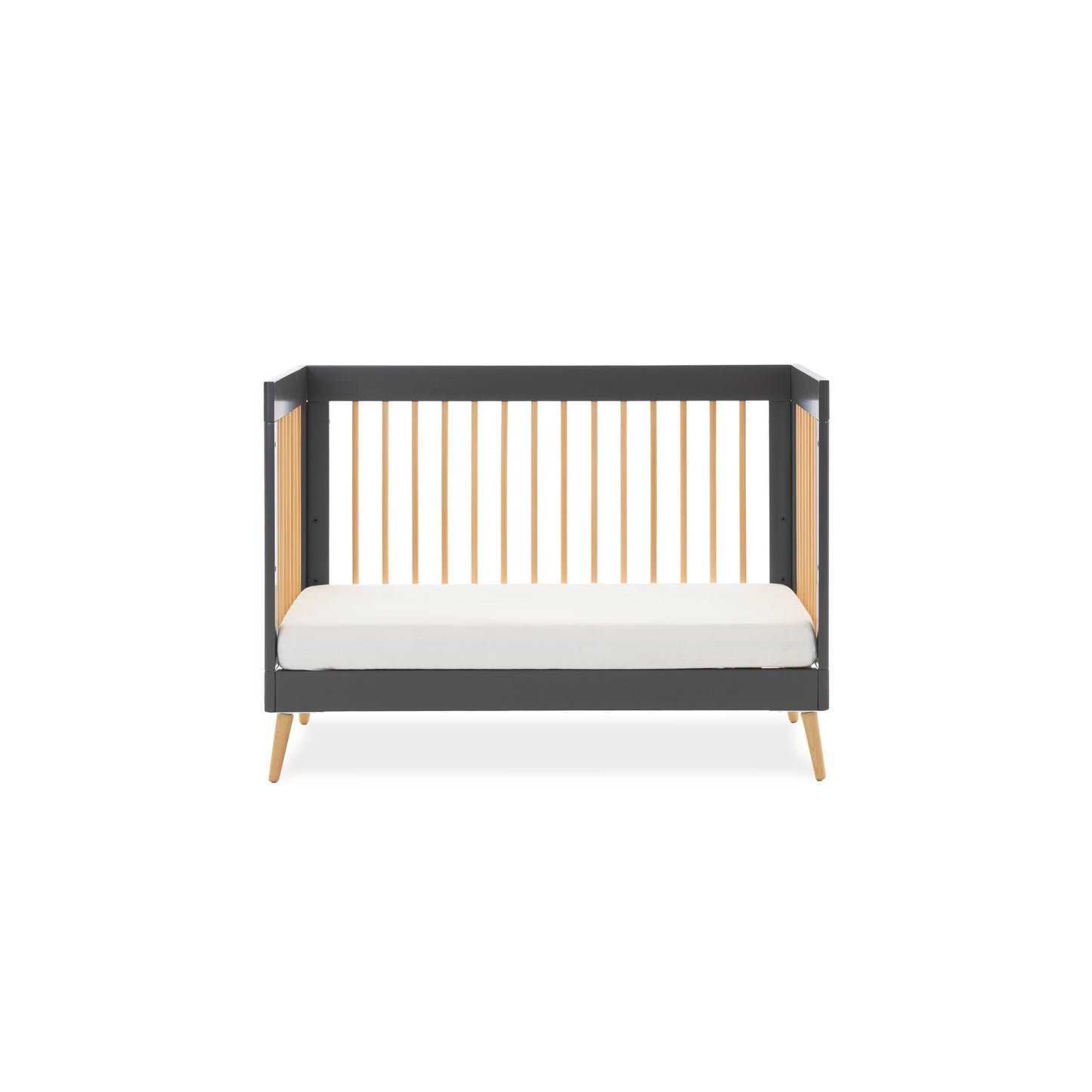 Obaby Maya Mini Cot Bed - Slate with Natural