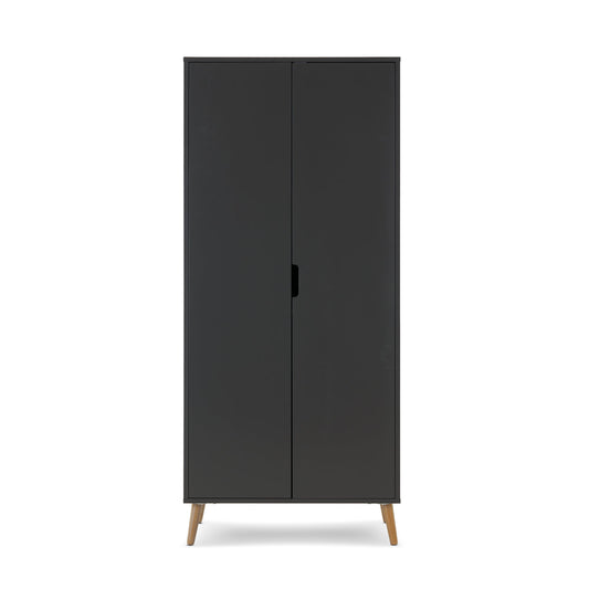 Obaby Maya Double Wardrobe - Slate with Natural