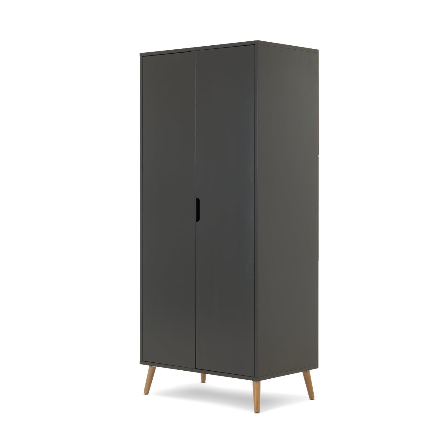 Obaby Maya Double Wardrobe - Slate with Natural