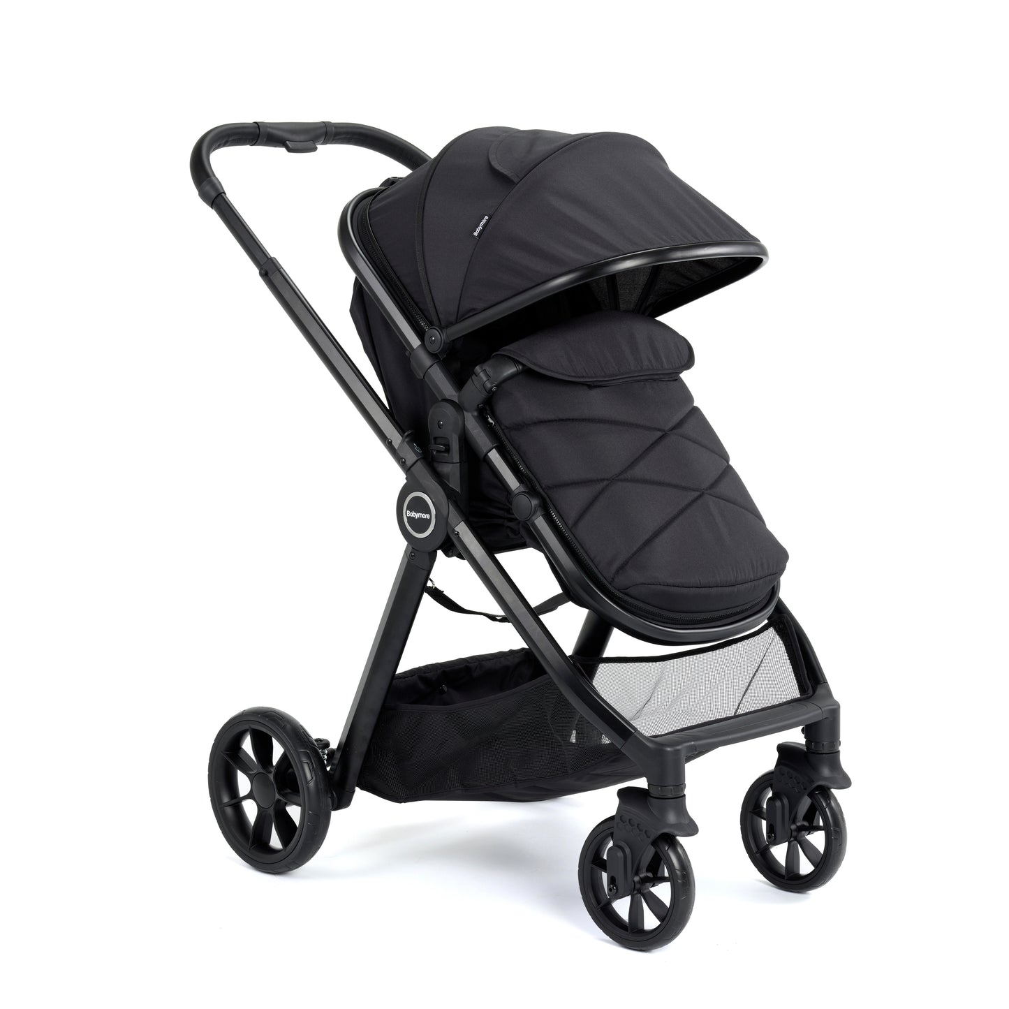 Babymore Mimi 2 in 1 Pram Pushchair - Black