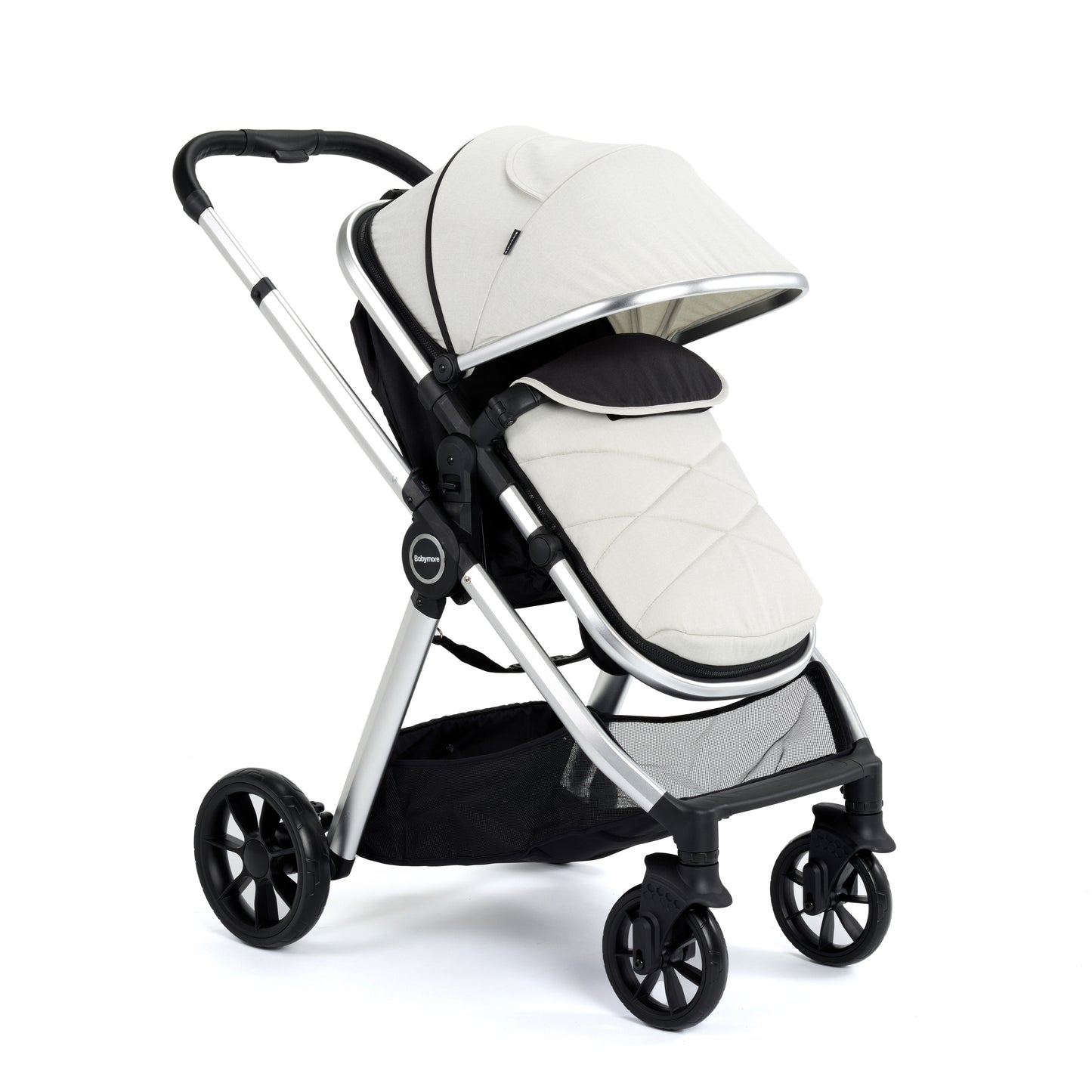 Babymore Mimi 2 in 1 Pram Pushchair - Silver