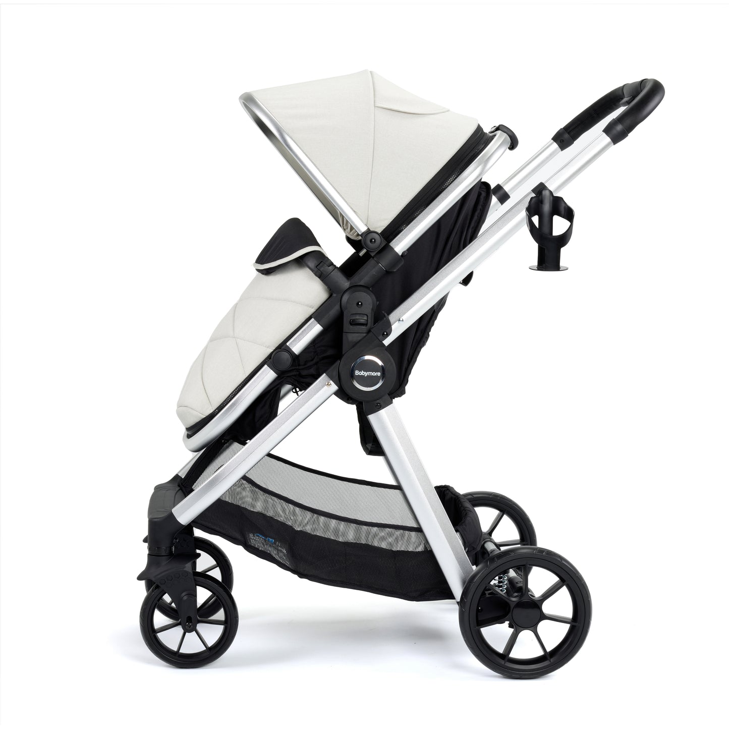 Babymore Mimi 2 in 1 Pram Pushchair - Silver