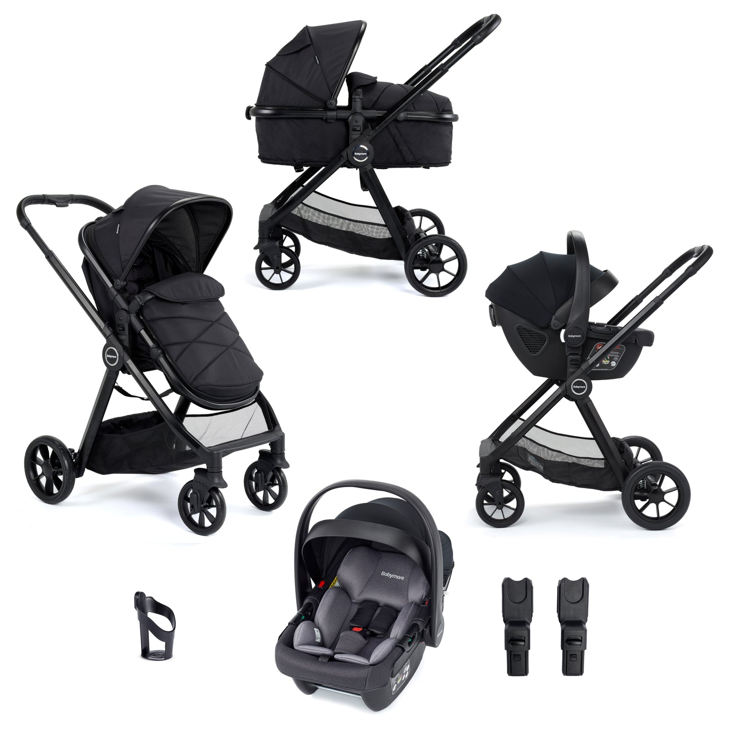 Babymore Mimi Travel System Coco Car Seat - Black