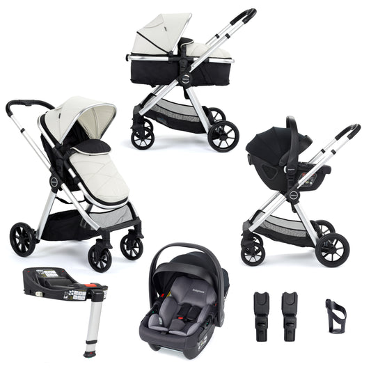 Babymore Mimi Travel System Coco with Base - Silver