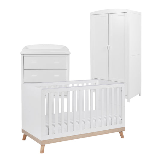 Babymore Mona 3 Piece Universal Room Set - White