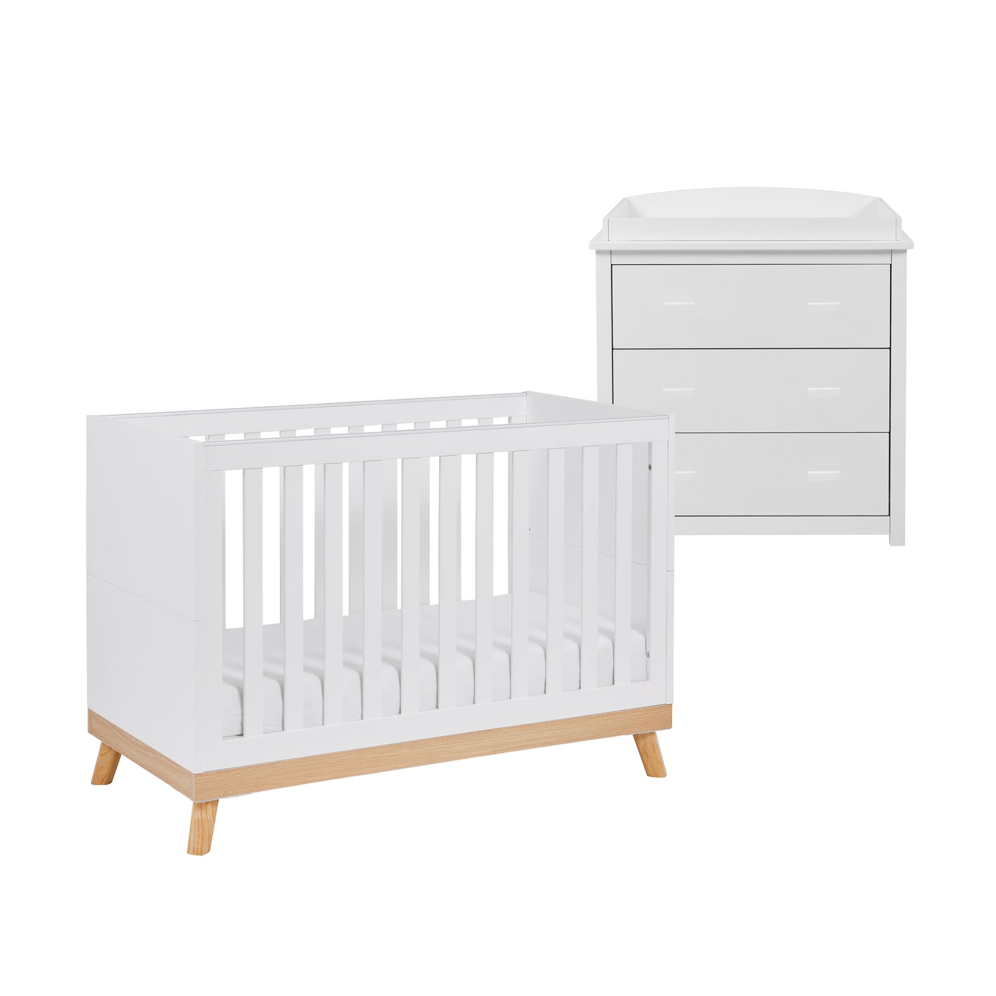 Babymore Mona Mini 2 Piece Universal Room Set - White