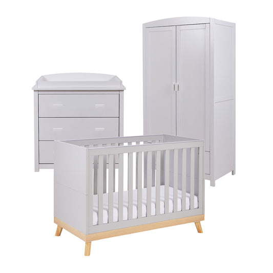 Babymore Mona Mini 3 Piece Universal Room Set - Grey