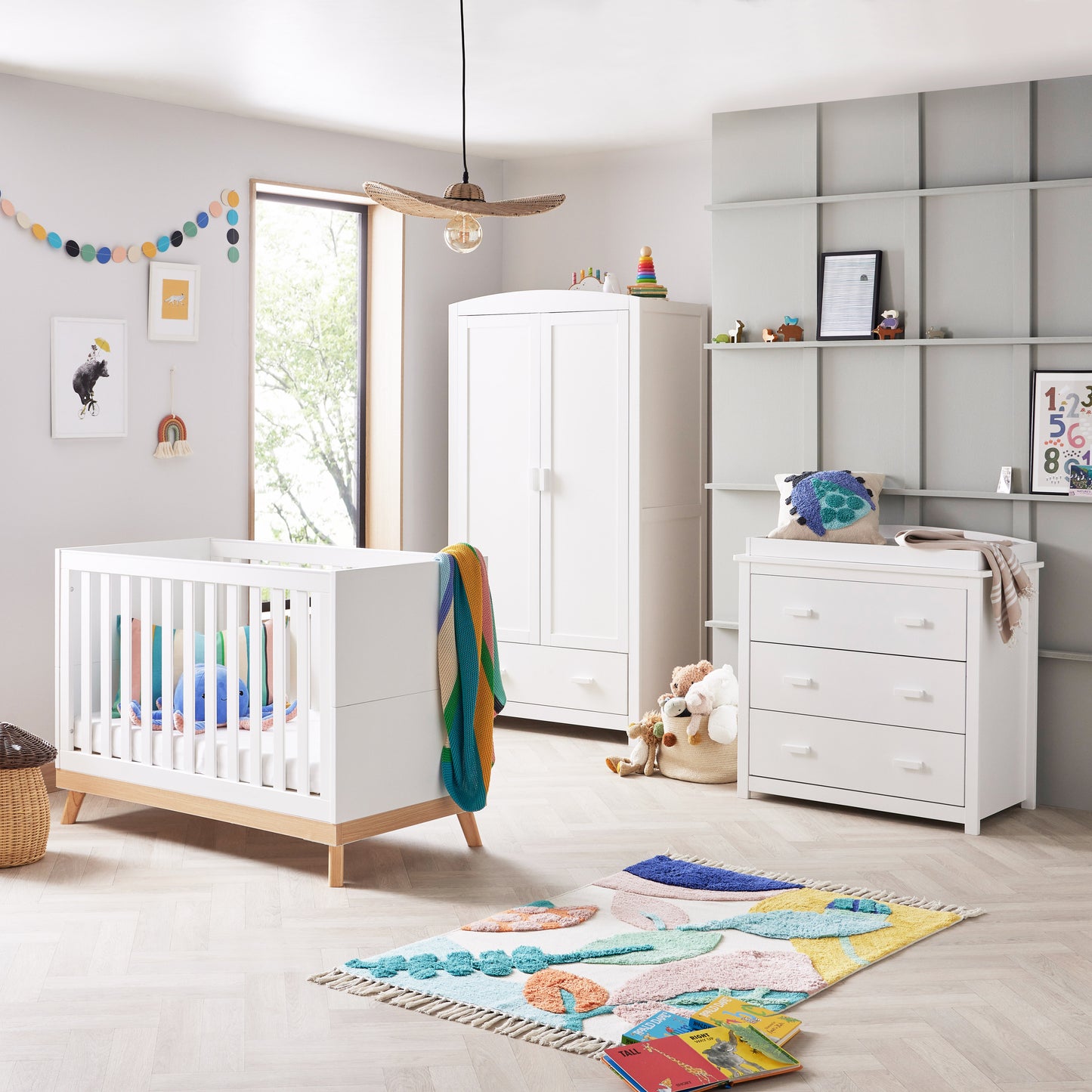 Babymore Mona Mini 3 Piece Universal Room Set - White