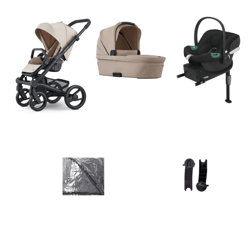 Mutsy Nio Bundle Cosmic sand 7 Aton B2 and Base, Stroller frame,seat,carrycot, car seat adaptors