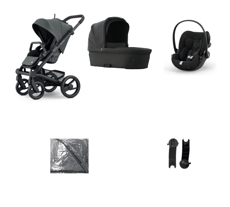 Mutsy Nio Bundle Pine Green 7 Aton B2 and Base, Stroller frame,seat,carrycot, car seat adaptors