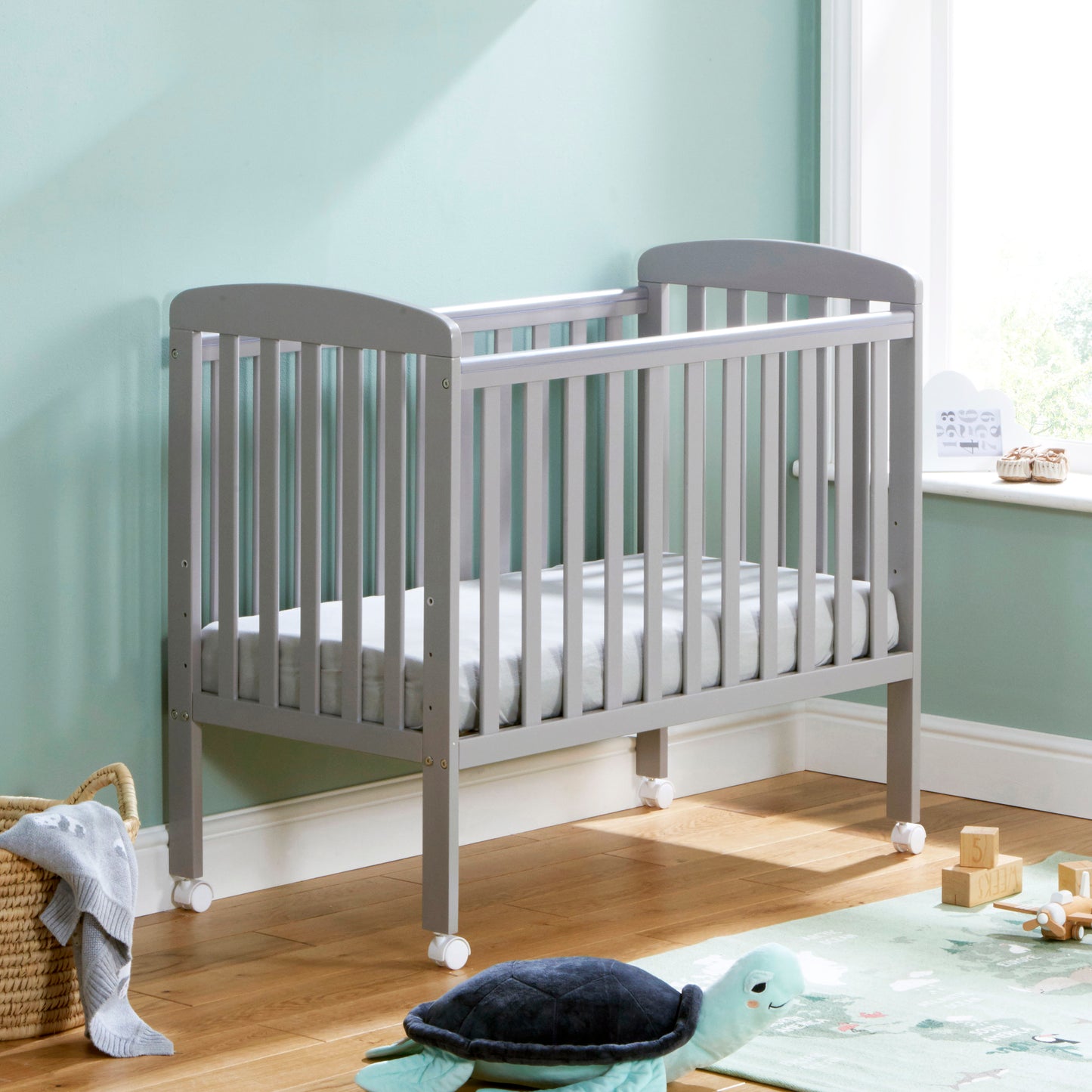 Babymore Space Saver Cot - Grey