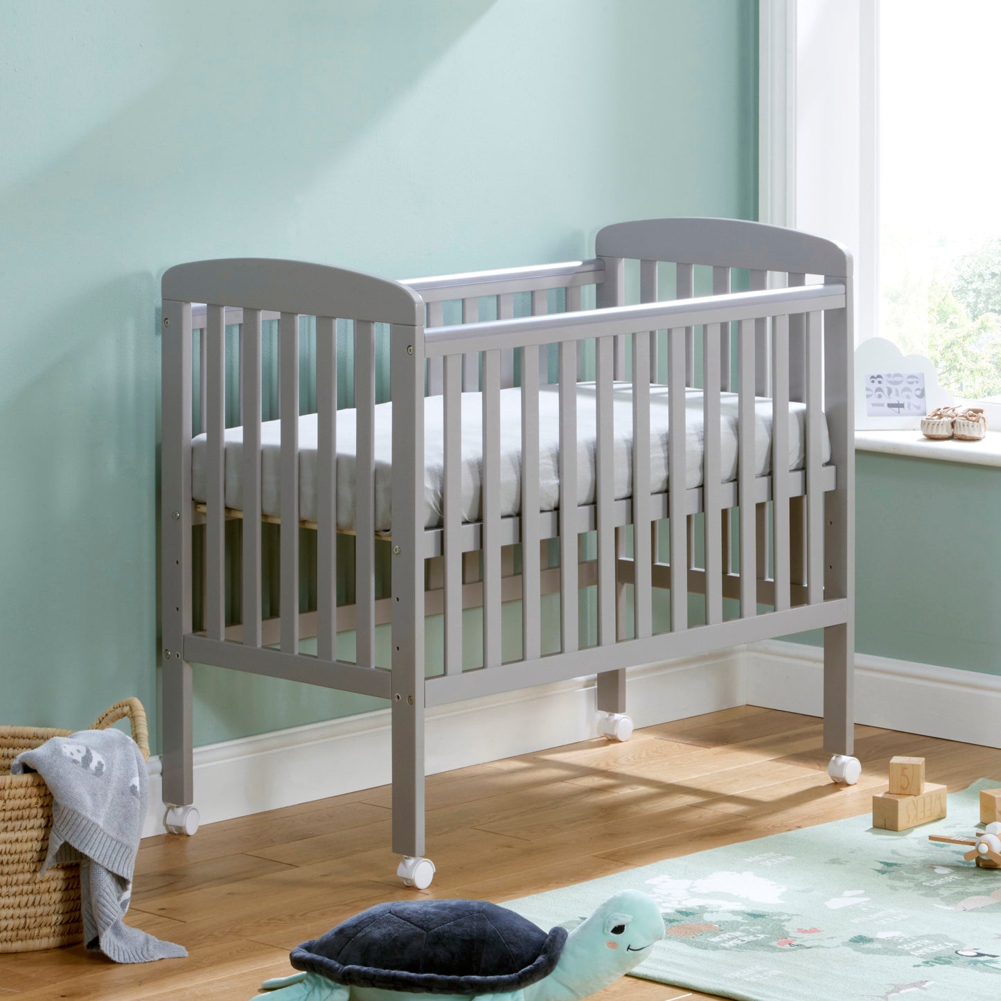 Babymore Space Saver Cot - Grey