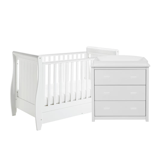 Babymore Stella 2 Piece Nursery Room Set - White