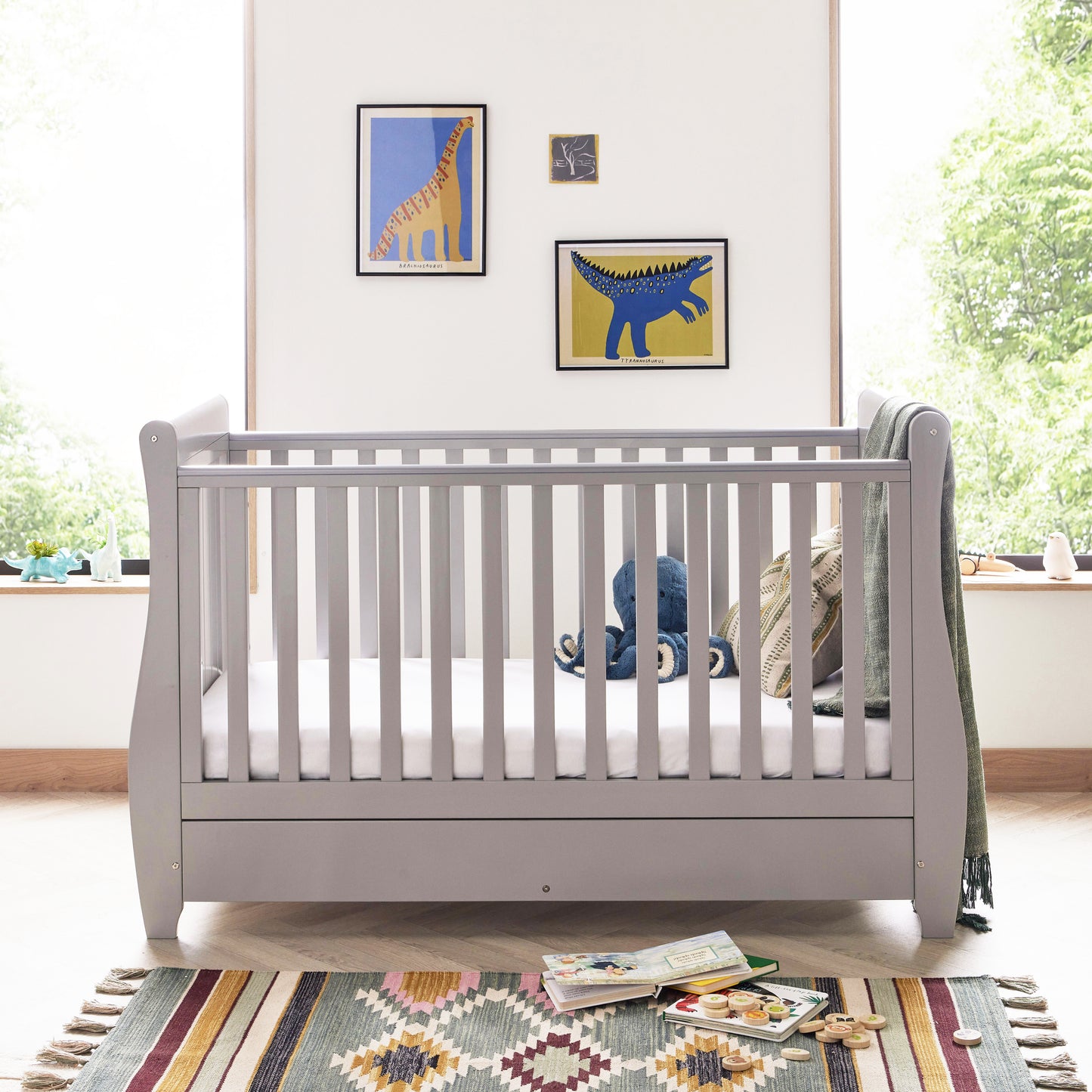 Babymore Stella 3 Piece Nursery Room Set - Grey