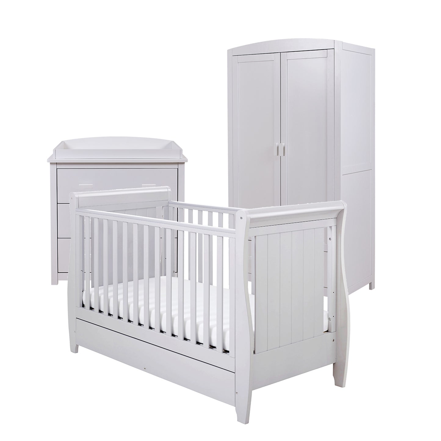 Babymore Stella 3 Piece Nursery Room Set - Grey