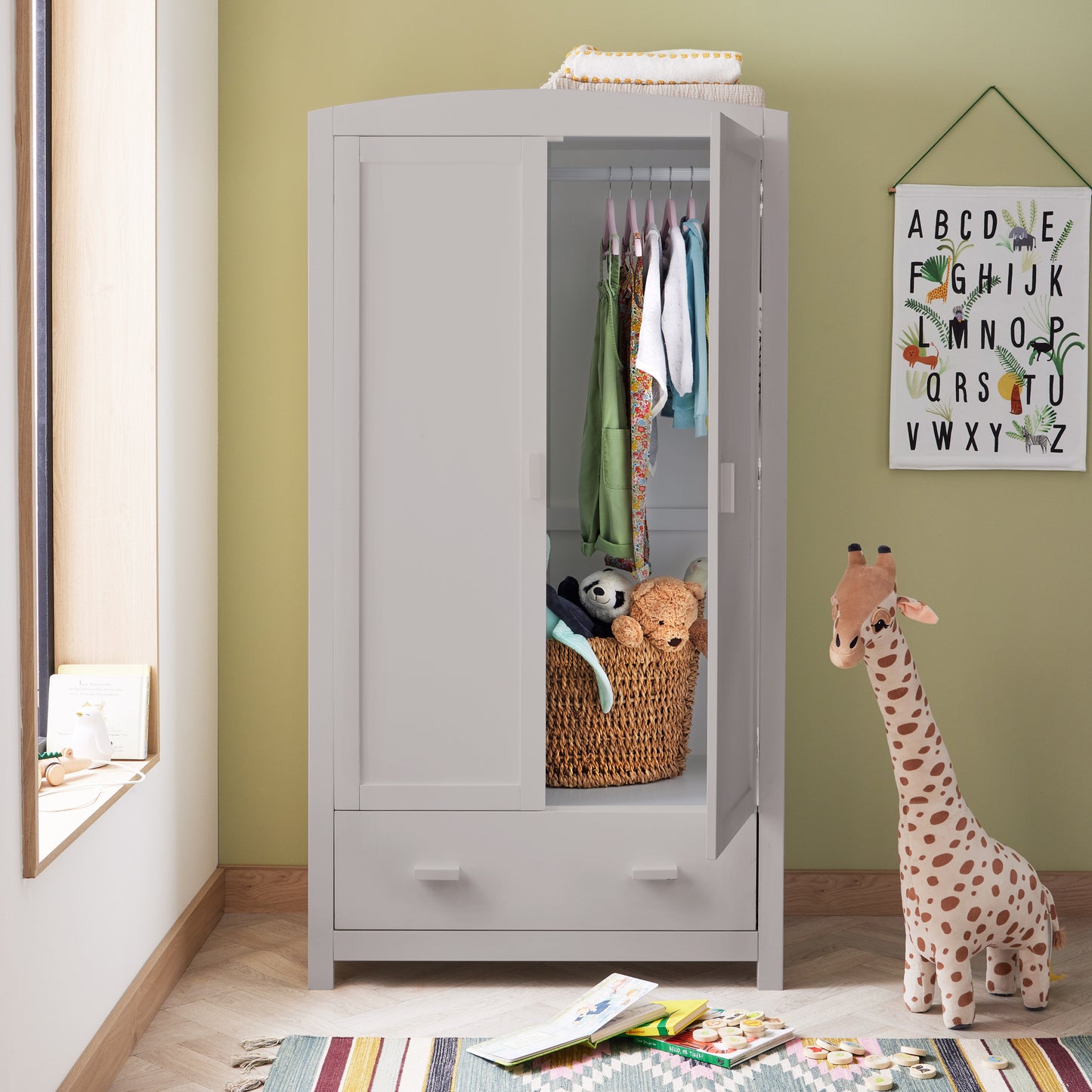 Babymore Universal Nursery Wardrobe - Grey