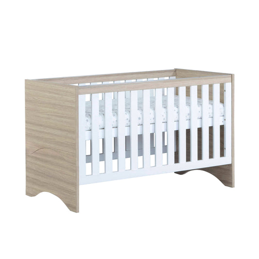 Babymore Veni Cot Bed - White Oak