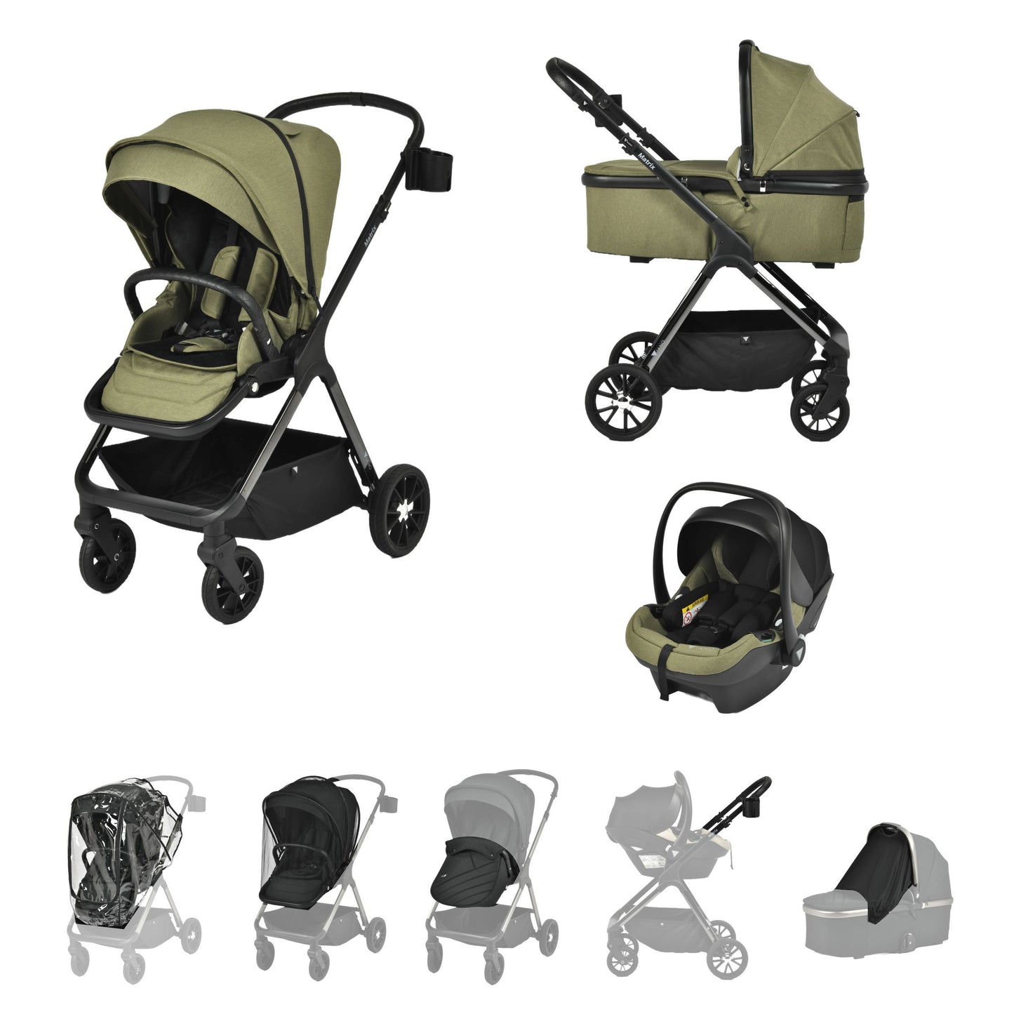 Viano Matrix 3 in 1 Travel System - Sage