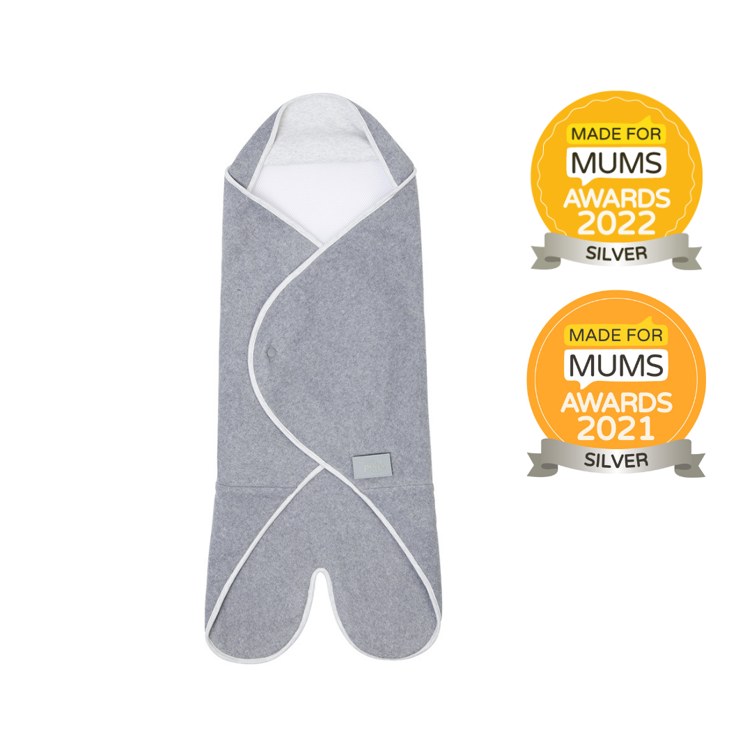 Purflo Cosy Wrap Travel Blanket 0-9M – Minimal Grey